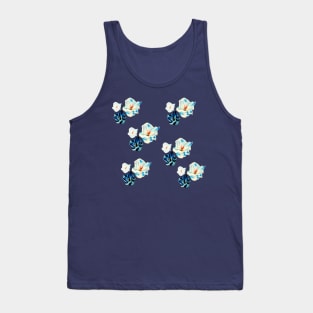 Blue geranium pattern Tank Top